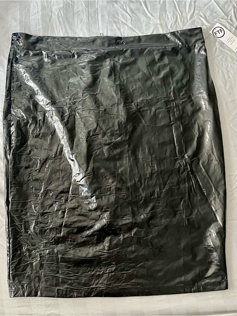 Black vinyl pencil skirt by Fashion To Figure